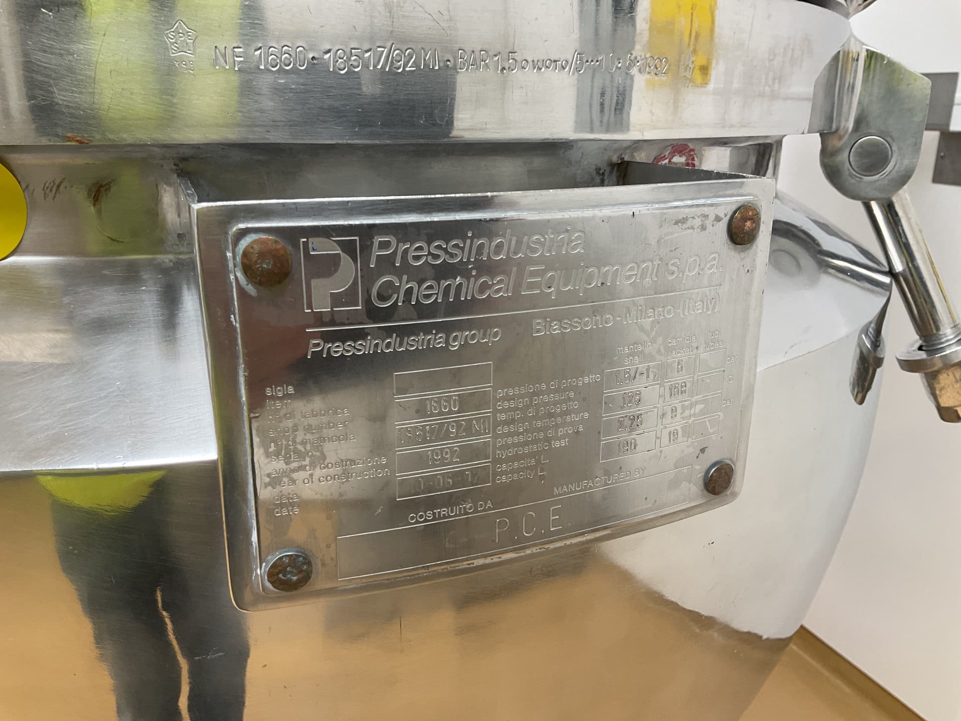 Pressindustria 190 L (Turbo Emulsifier) - Recipiente de processo - image 10