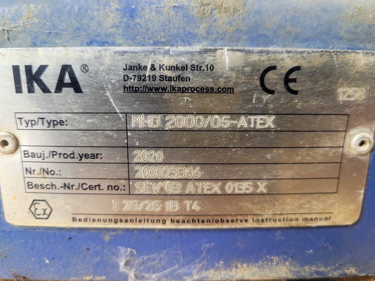 IKA Werke MHD2000/5 ATEX - Поточные диспергатор - image 7