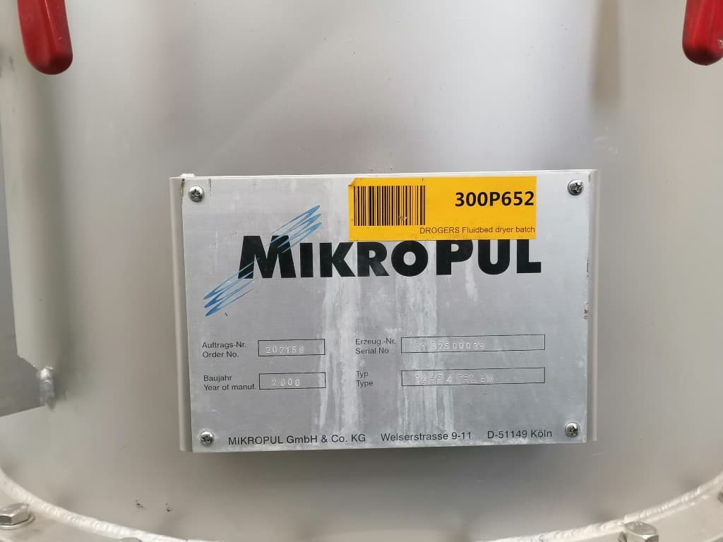 Hosokawa Mikropul Nauta Vometec 12 HP 4 TRL BV - Сушилка c кипящим слоем периодического действия - image 19