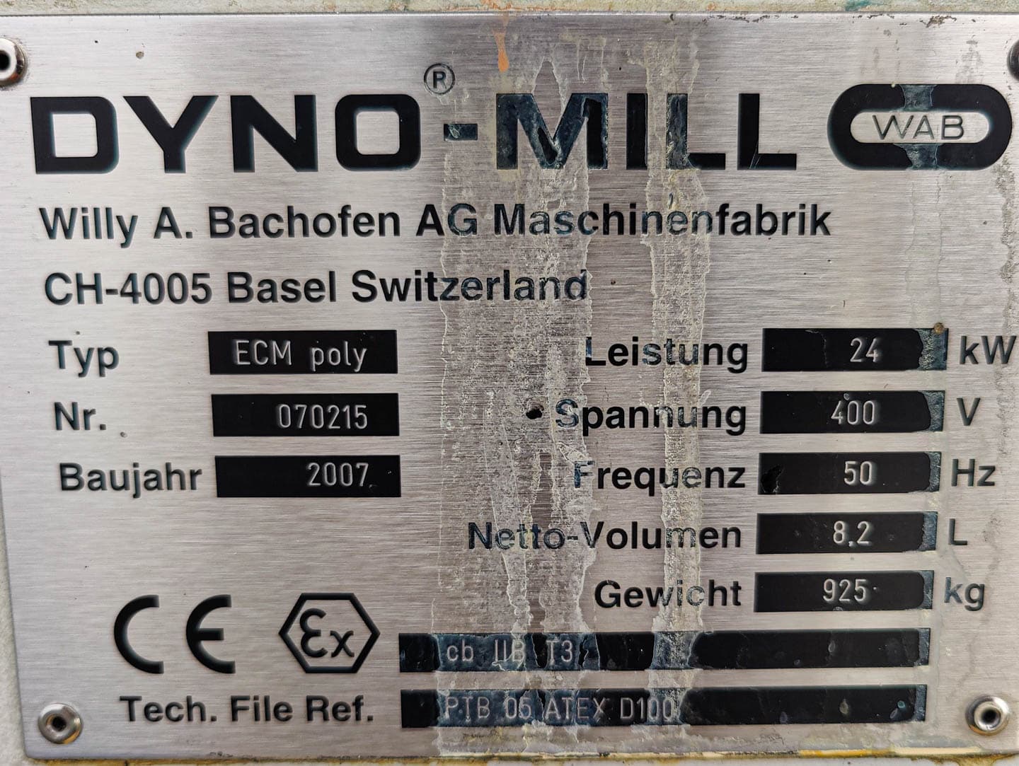 Wab Bachofen ECM Poly Dyno-Mill - Песочная мельница - image 9