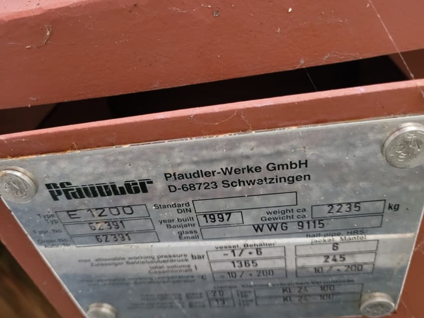 Pfaudler-werke E1200 (reactor body, unused) - Стеклянный реактор - image 11