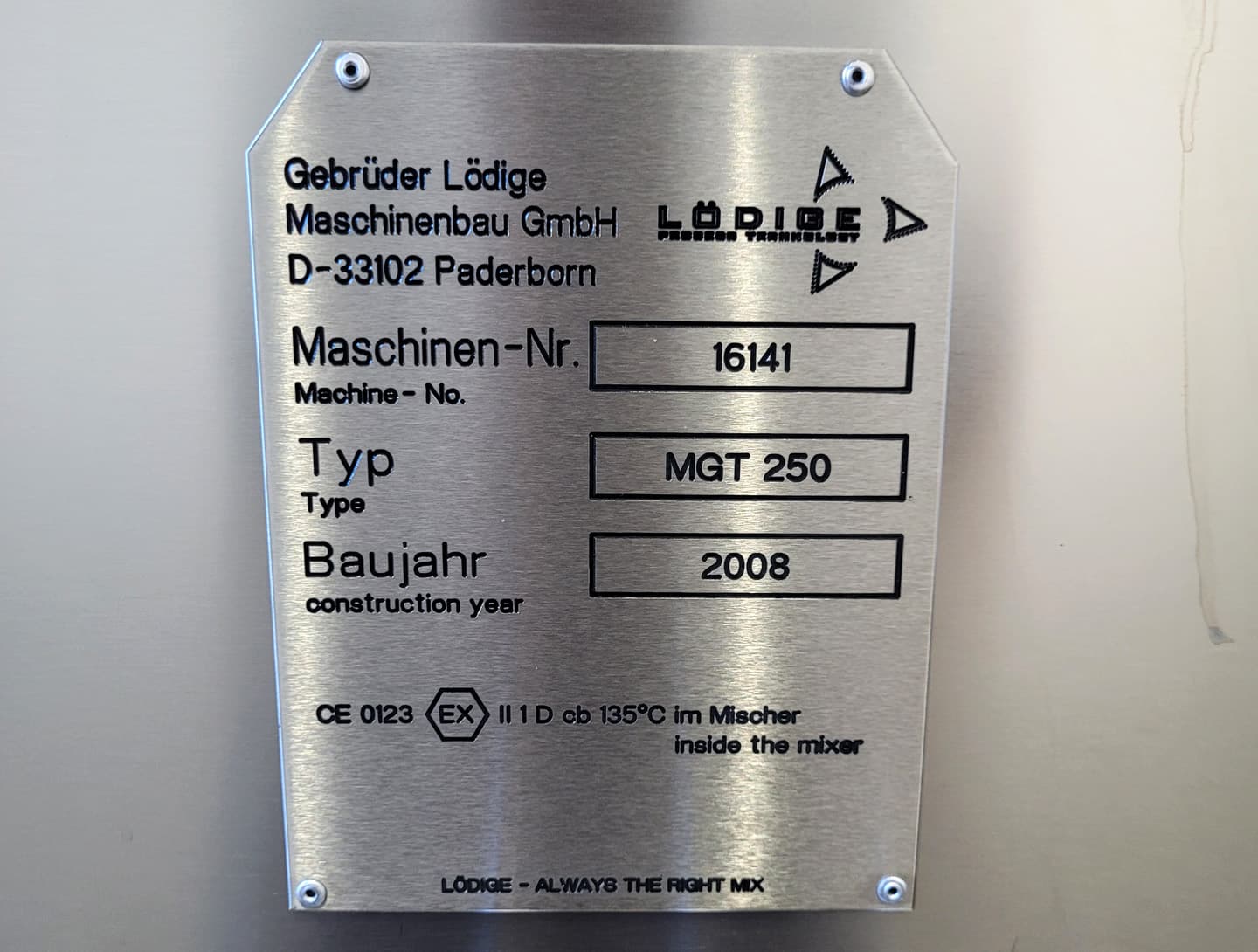 Loedige MGT-250 mixing granulator "Unused" - Универсальный миксер - image 6