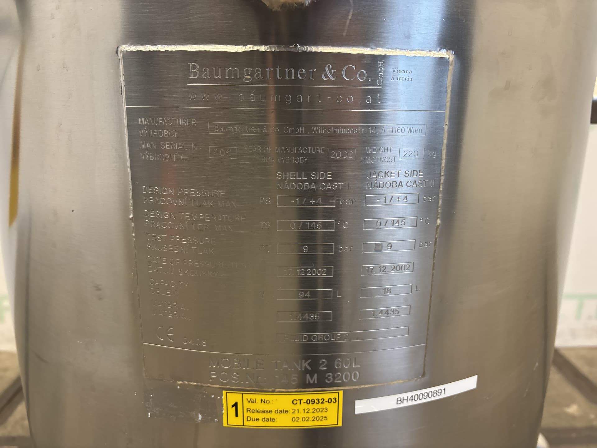 Baumgartner Pharma Reactor 60 L - Реактор из нержавеющей стали - image 4