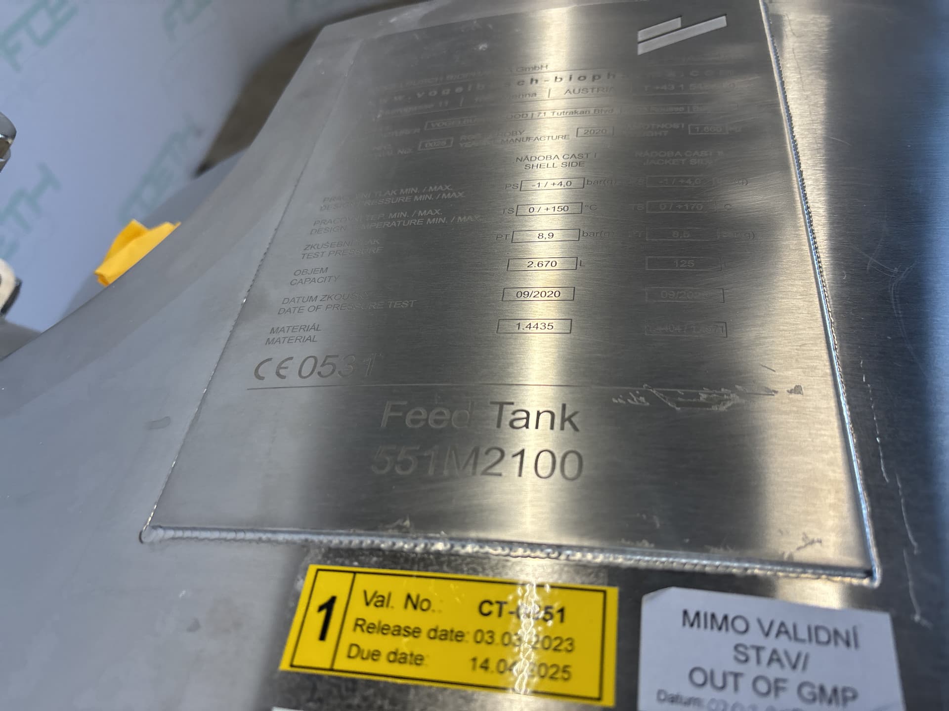 Vogelbusch Biopharma Pharma Reactor 2100 L - Герметичный сосуд - image 6