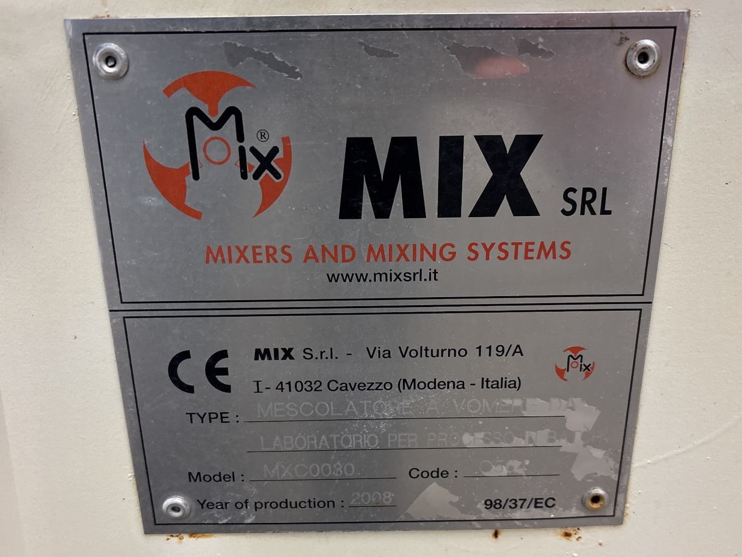Mix Italy MXC0030 (vacuum) - Турбосмеситель для порошков - image 12