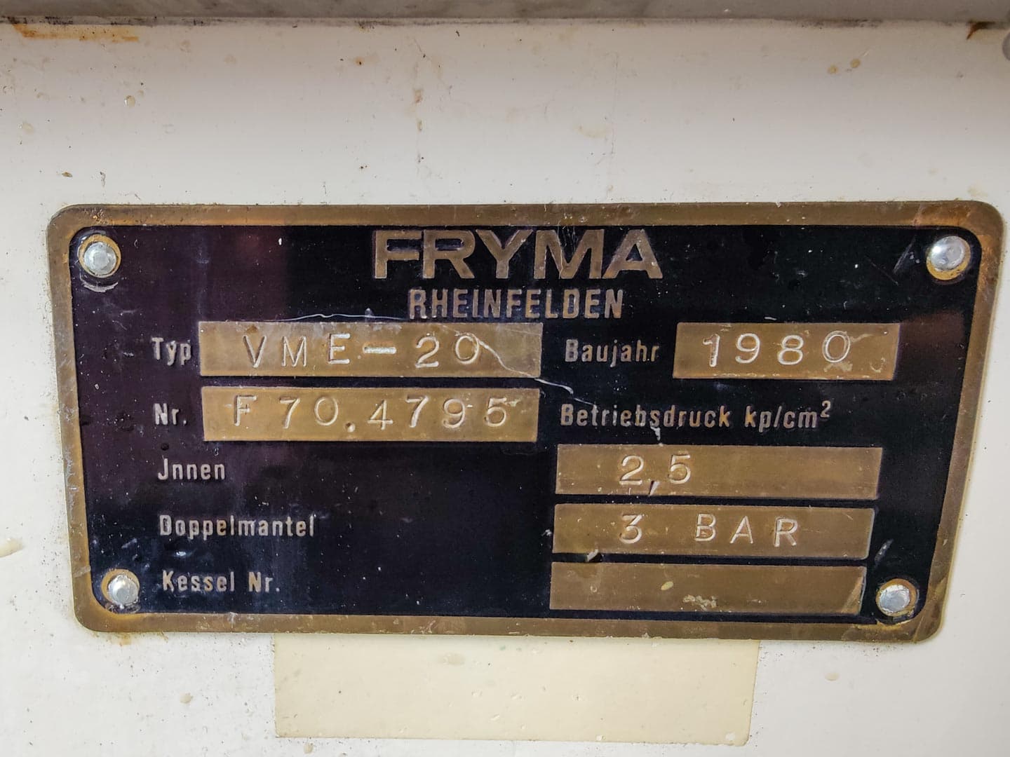Fryma Koruma VME-20 - Технологический сосуд - image 10