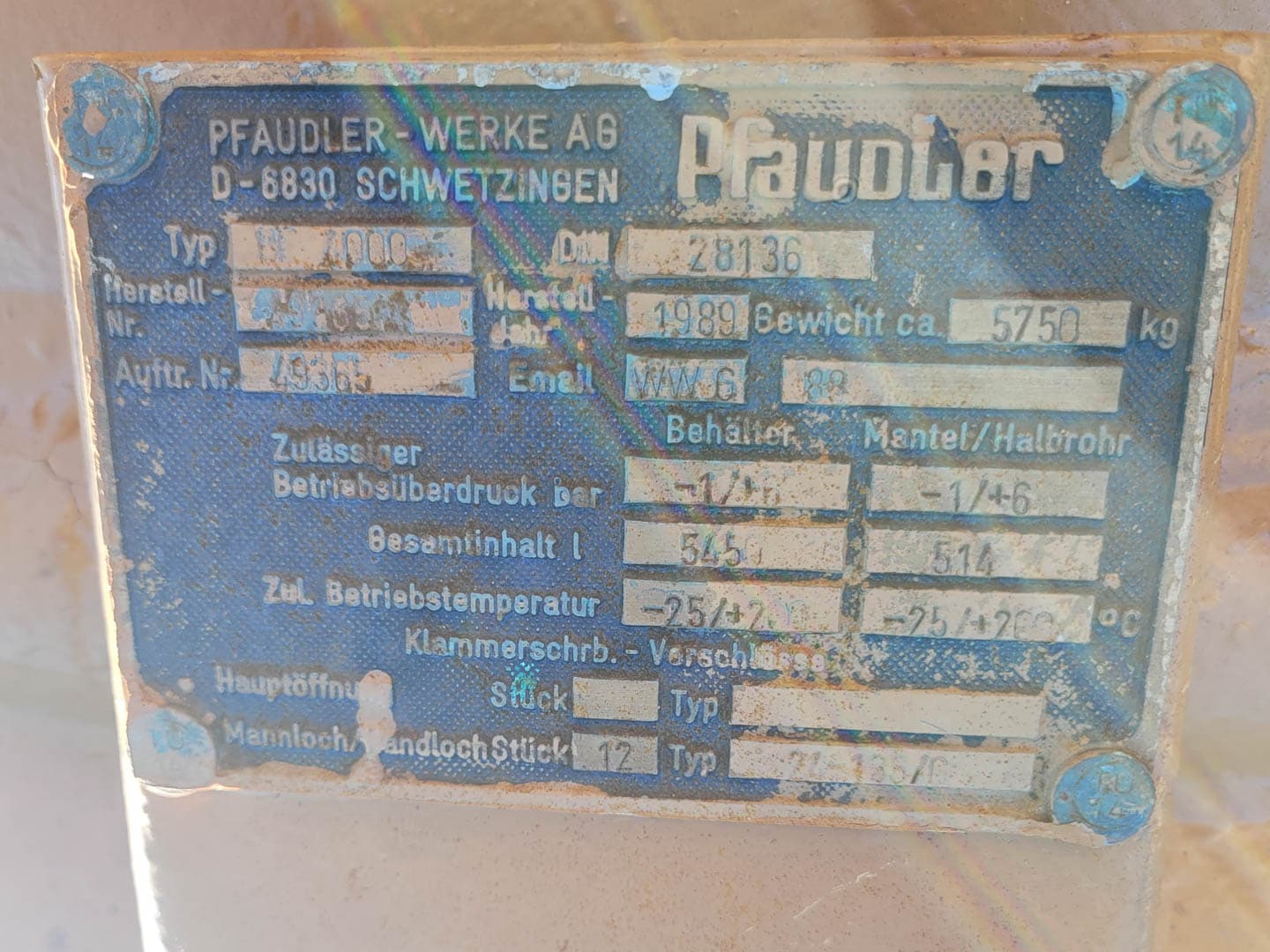 Pfaudler-werke BE4000 - Стеклянный реактор - image 10