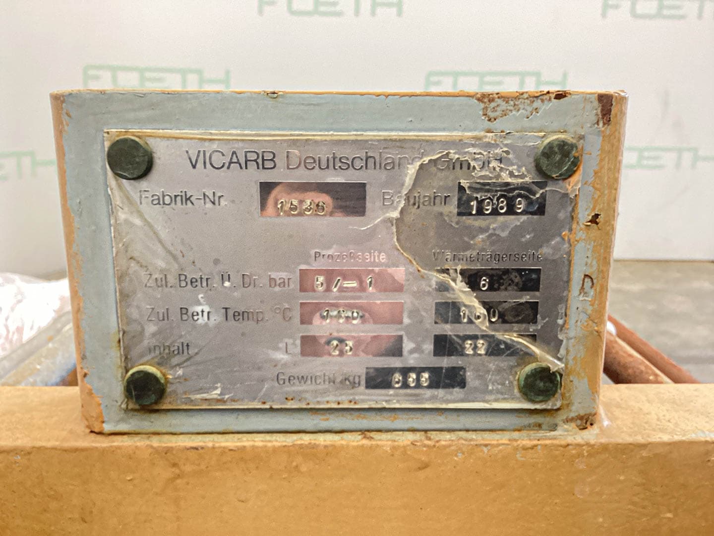 Vicarb Deutschland GmbH "Block Graphite" 16,2 m2 - Кожухотрубчатый теплообменник - image 7