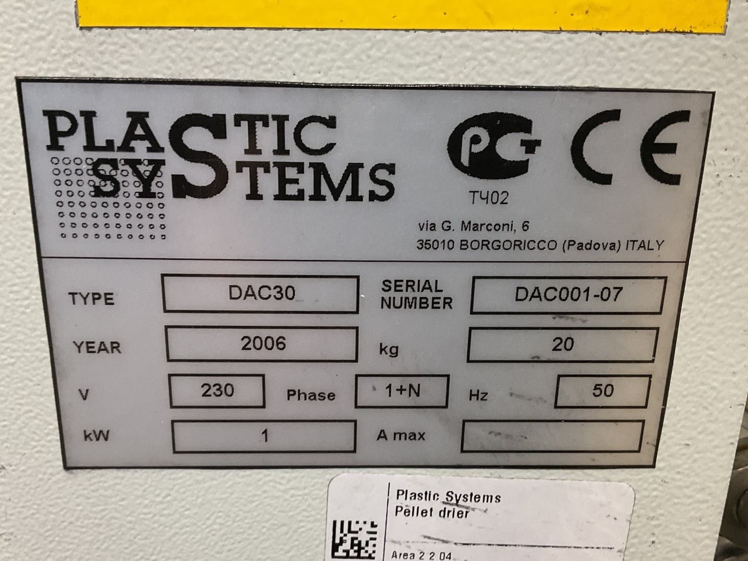 Plastic systems DAC30 Pellet dryer - Различные сушилка - image 4