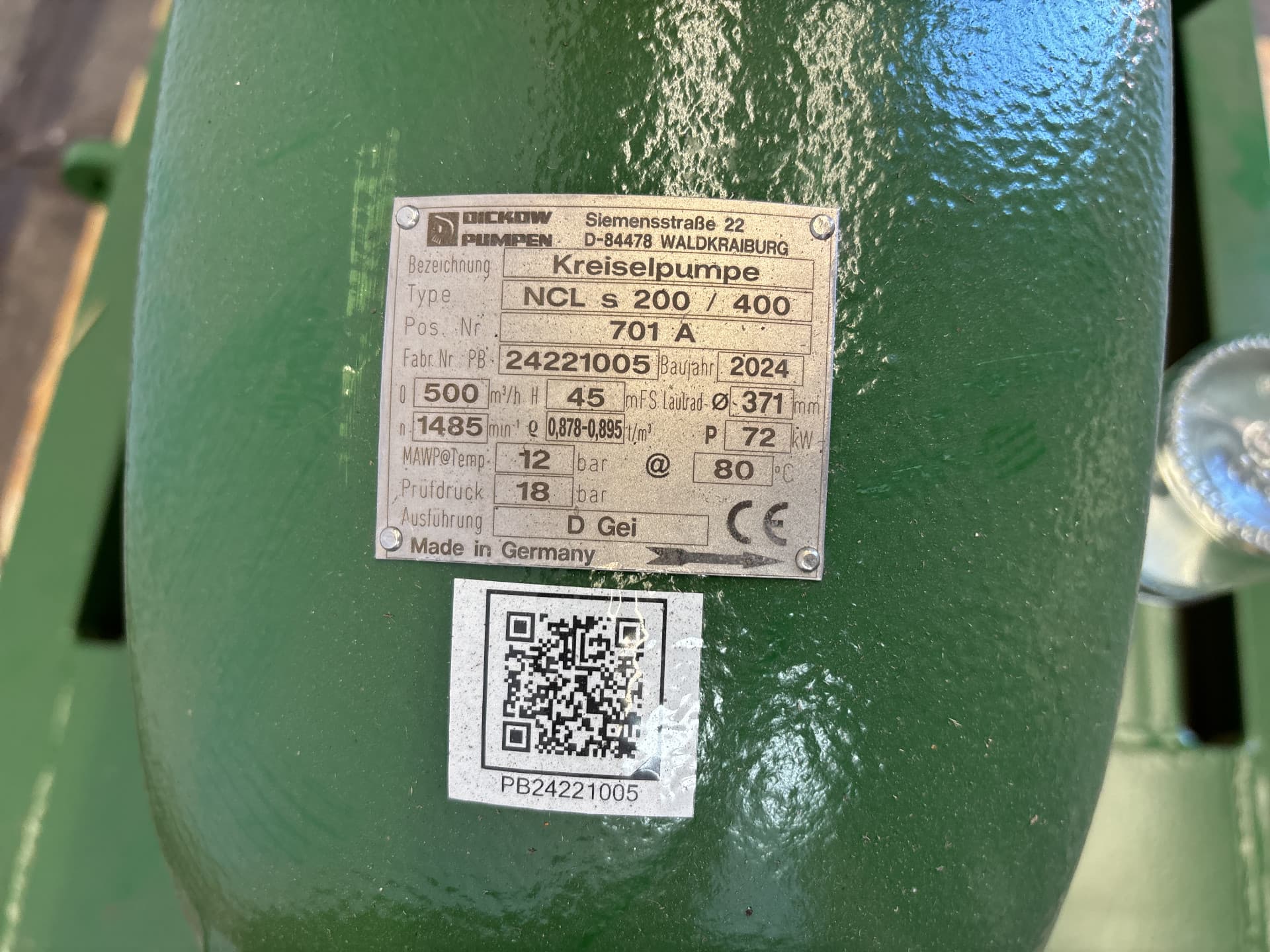 Dickow Pumpen GmbH NCL-s 200/400 Standard Chemical pump (unused) - Центробежный насос - image 8