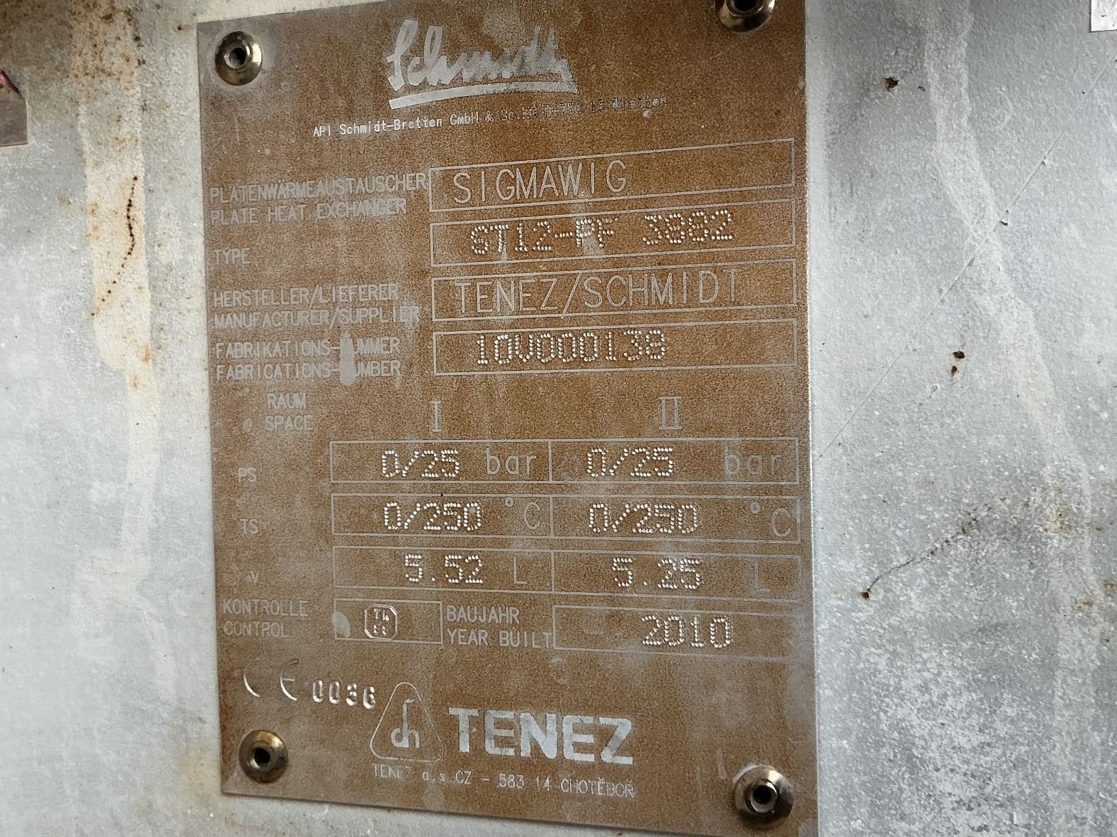 Api Schmidt Sigmawig ST12-PF (25 bar; 250 °C, 5,52 L.) - Пластинчатый теплообменник - image 4