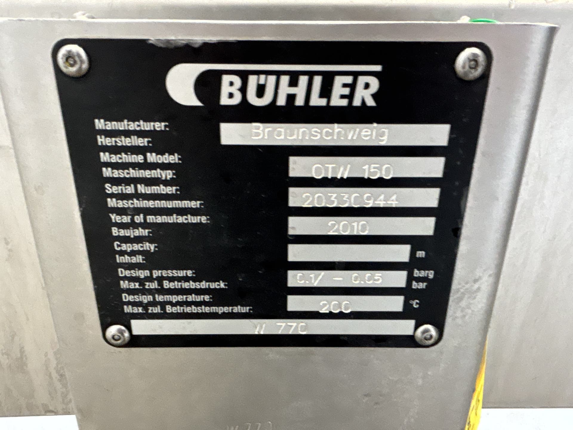 Bühler OTW 150 (static) - Сушилка c кипящим слоем непрерывного действия - image 4