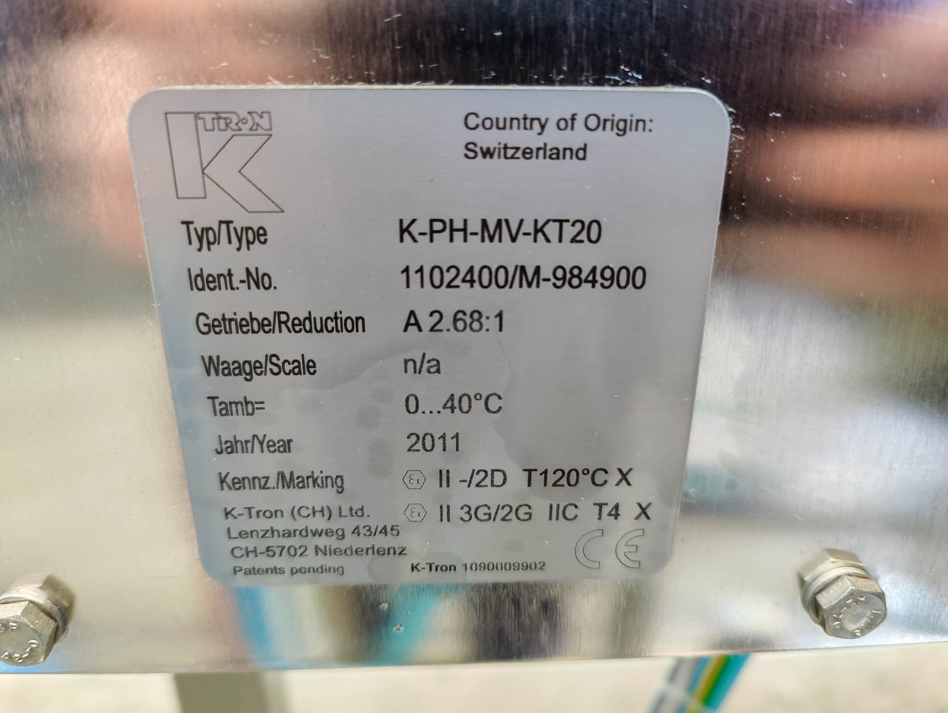 K-tron / Burgener - Filling/Dosing station (Ex) AFS-002 - Дозирующий винт - image 14