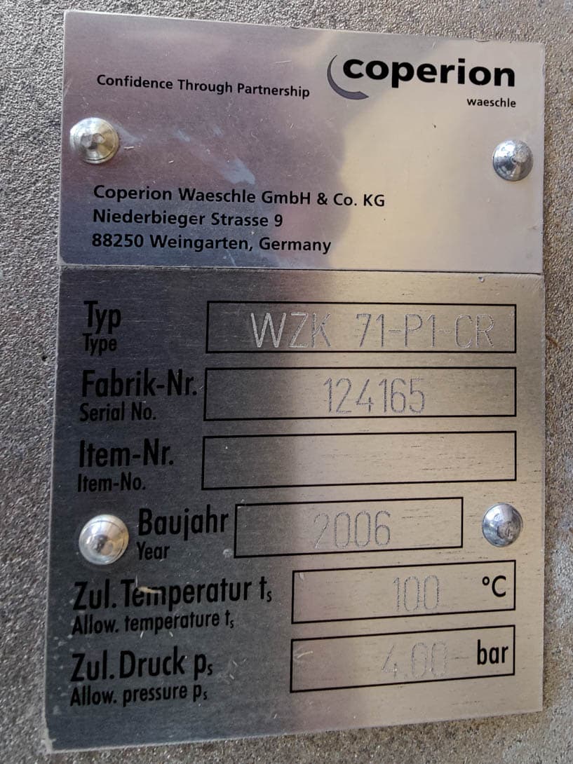 Coperion WZK 71-P1-CR - Перепускная заслонка - image 11