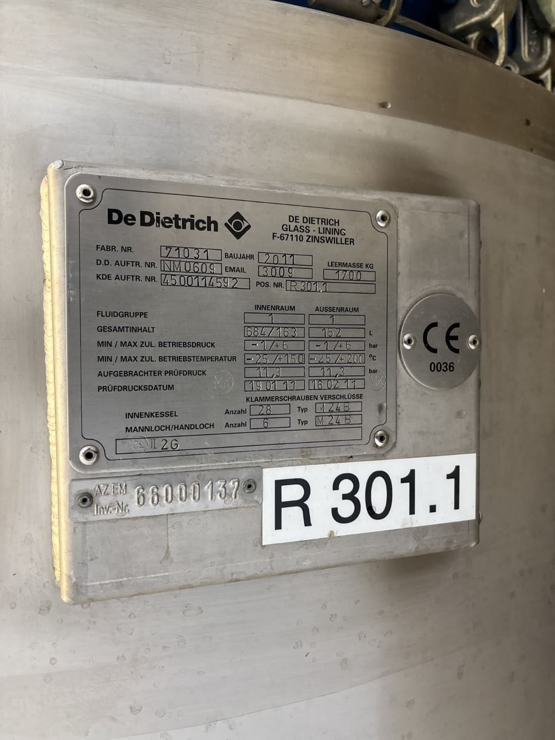 De Dietrich AE630 - Стеклянный реактор - image 6
