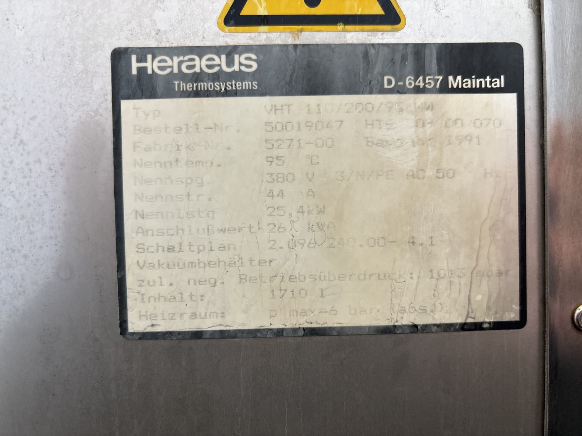 Heraeus Hanau VHT 110/200/95 WW - Traydroger - image 5