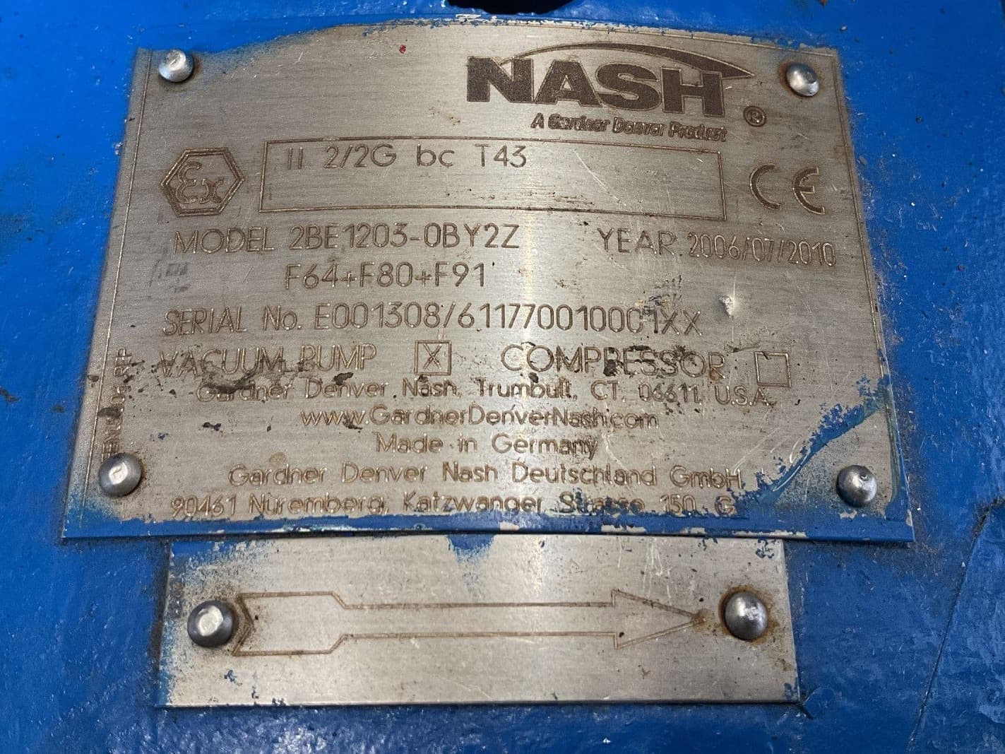 Gardner Denver Nash 2BE1203-OBY2-Z - Вакуумный насос - image 6