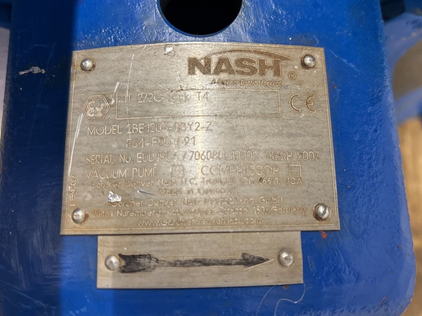 Gardner Denver Nash 2BE12030BY2-Z - Вакуумный насос - image 6