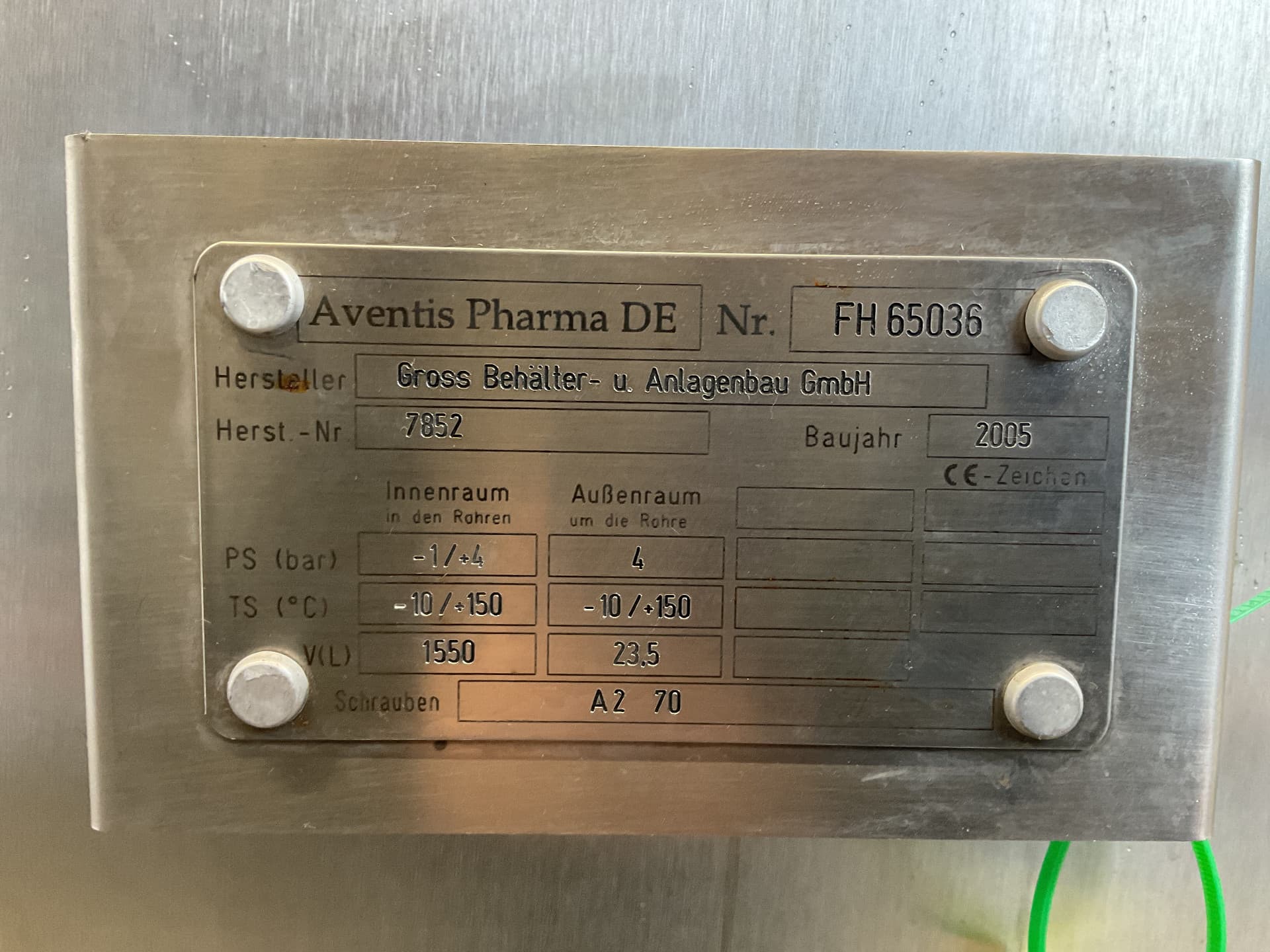 Gross Bioreactor 1550 L - Реактор из нержавеющей стали - image 5