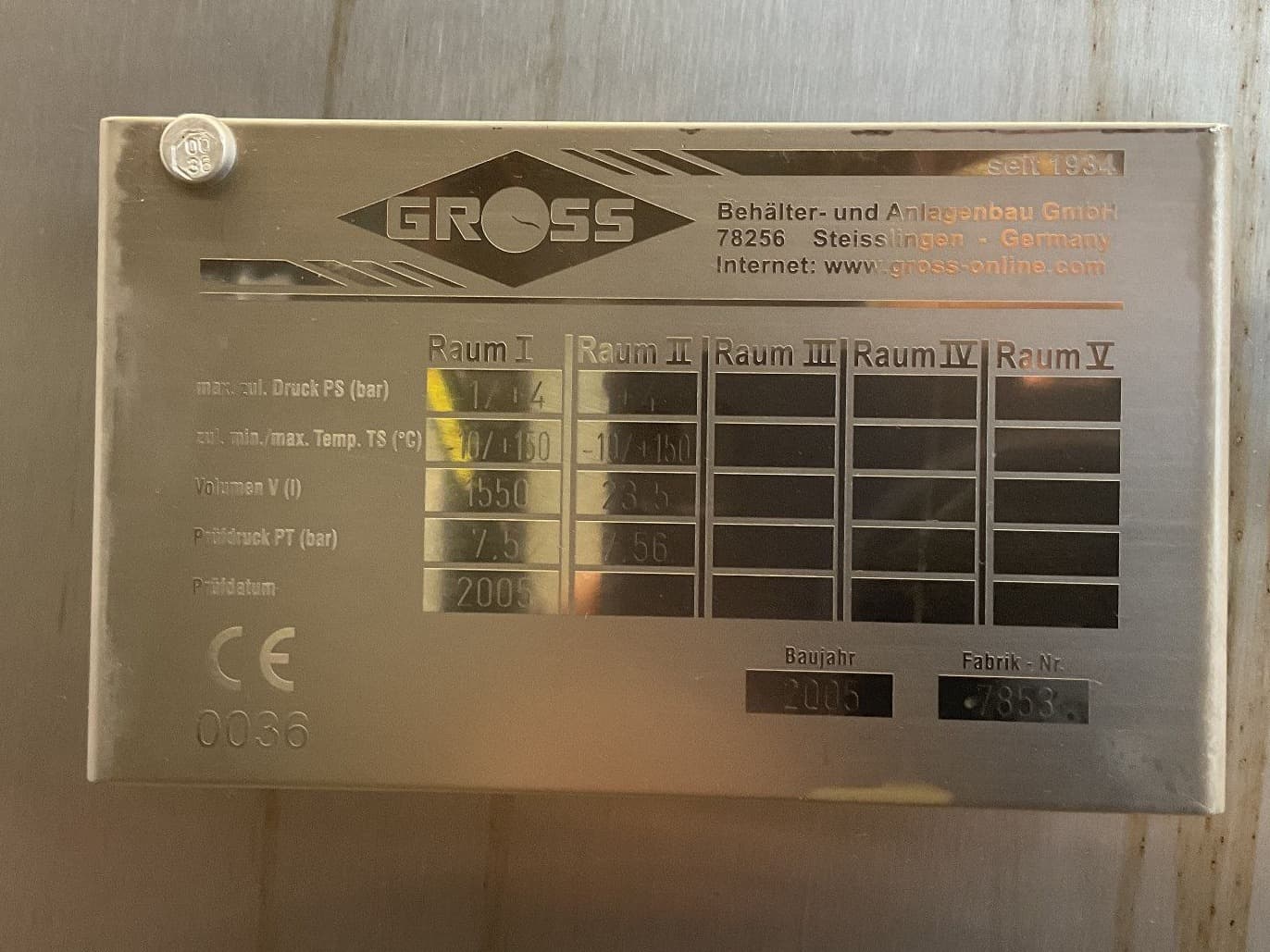 Gross Bioreactor 1550 L - Реактор из нержавеющей стали - image 4