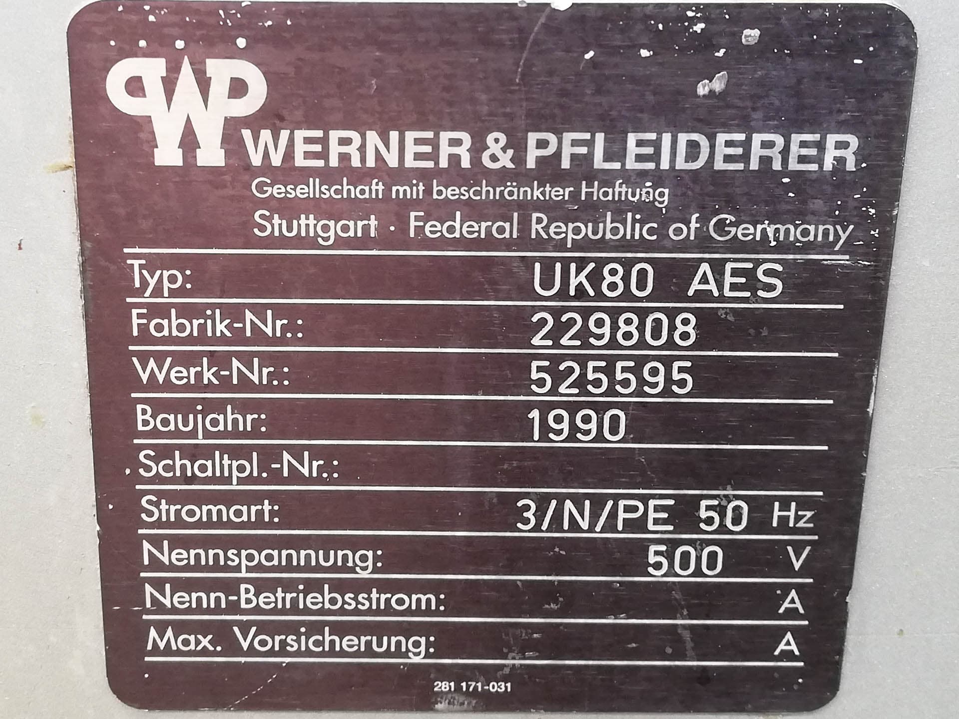 Werner & Pfleiderer UK-80 AES (mixtruder) - Смеситель с Z-образными лопастями - image 11