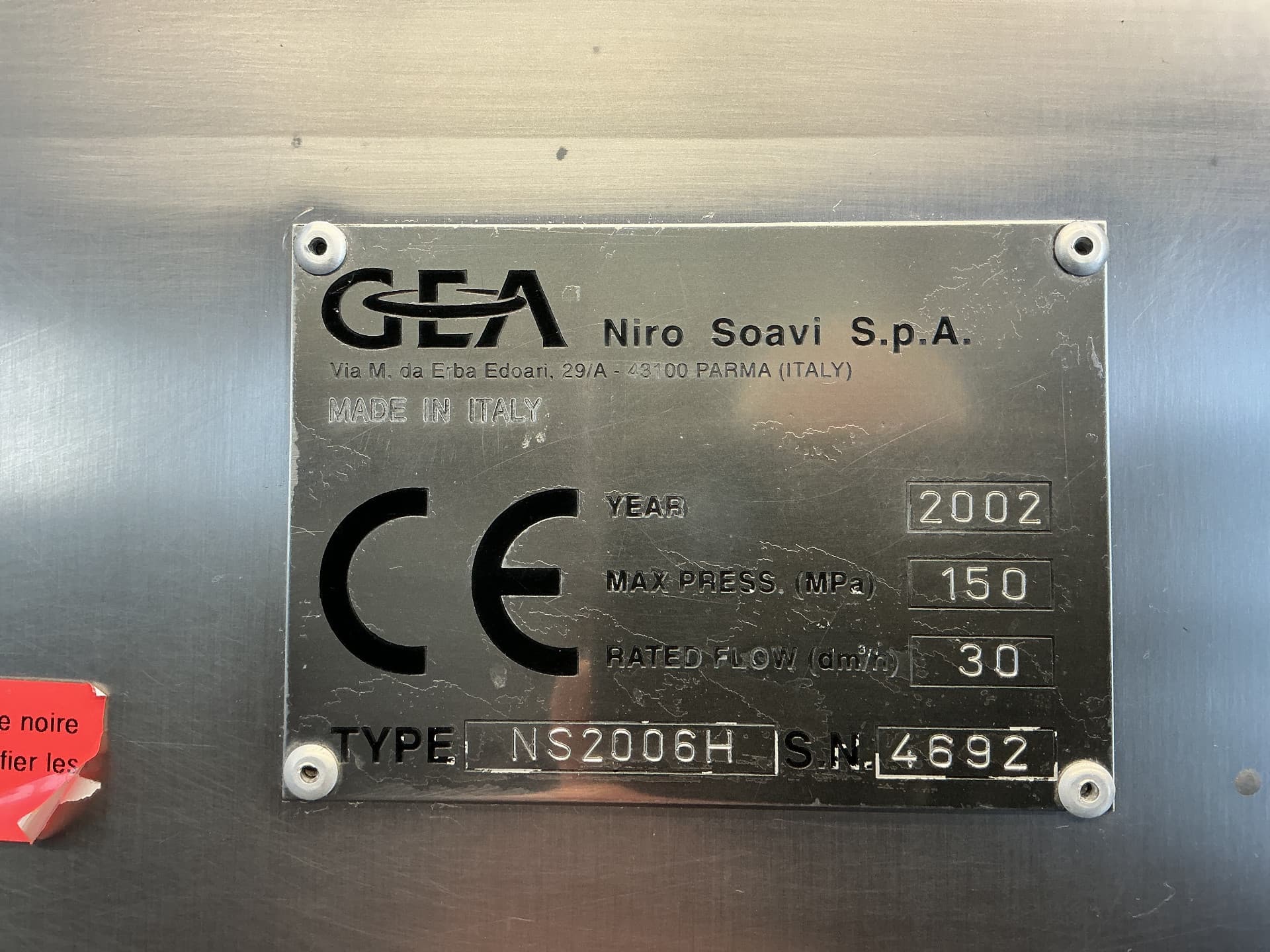 GEA Niro NS2006H - Plunjer homogenisator - image 4