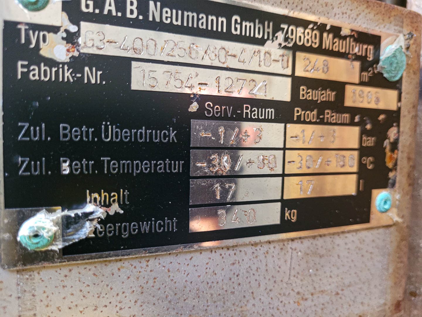 Gab Neumann G3-400/250/80-4/10-D - Кожухотрубчатый теплообменник - image 7