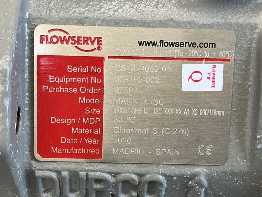 Flowserve Durco Mark 3 ISO (Hastelloy; Ex; unused) - Центробежный насос - image 3