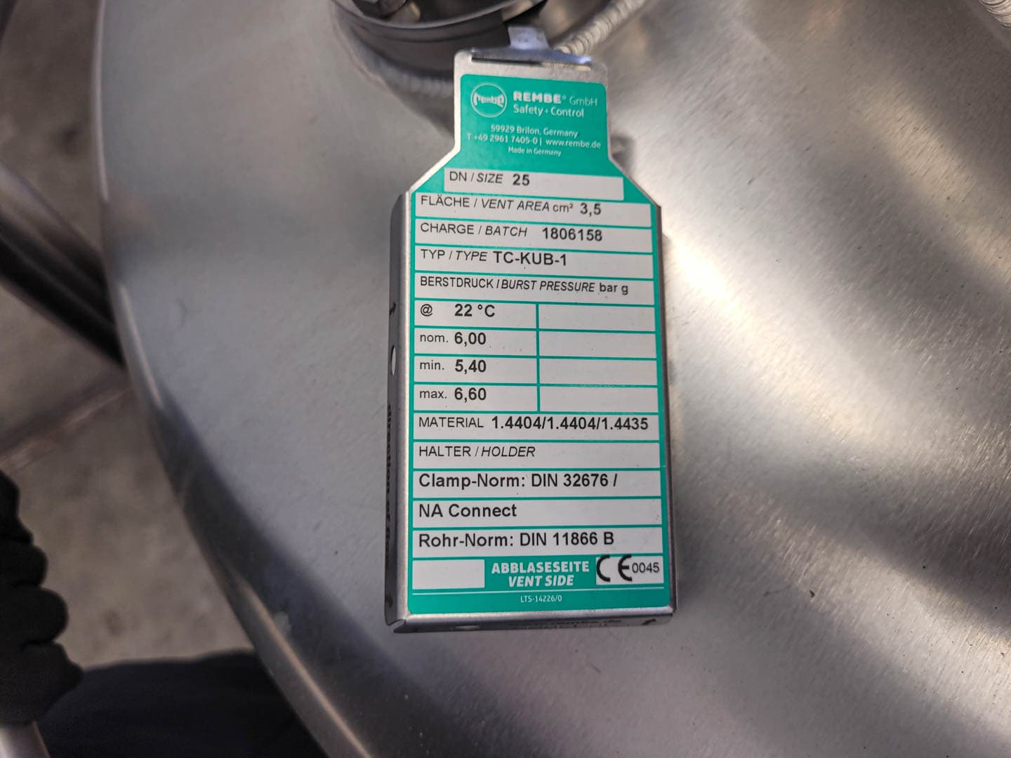 Edelstahlbau Tannroda 350l (Pharma execution & unused) - Герметичный сосуд - image 11
