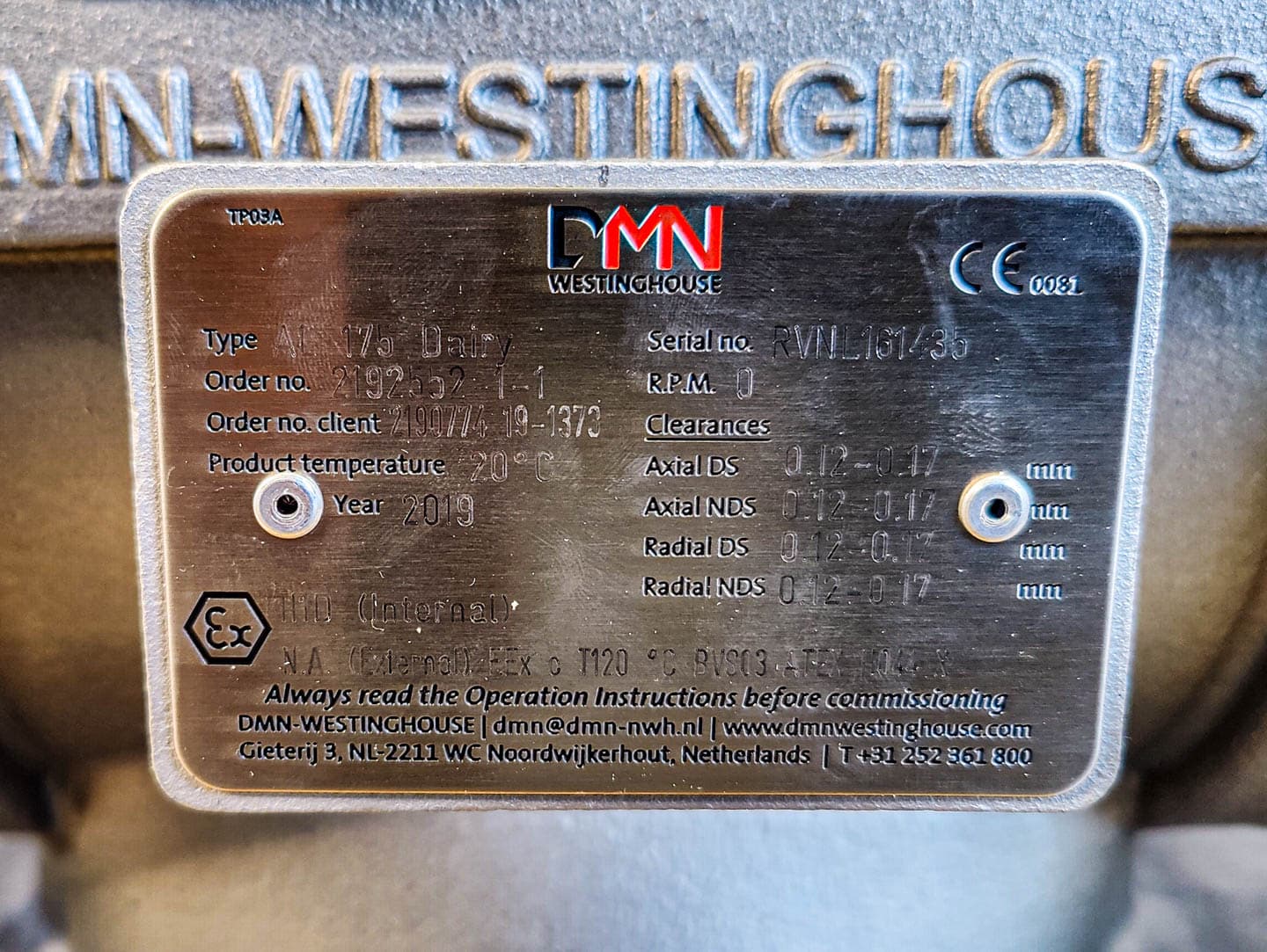 DMN Westinghouse AL-175 Dairy "unused" - Поворотная заслонка - image 10