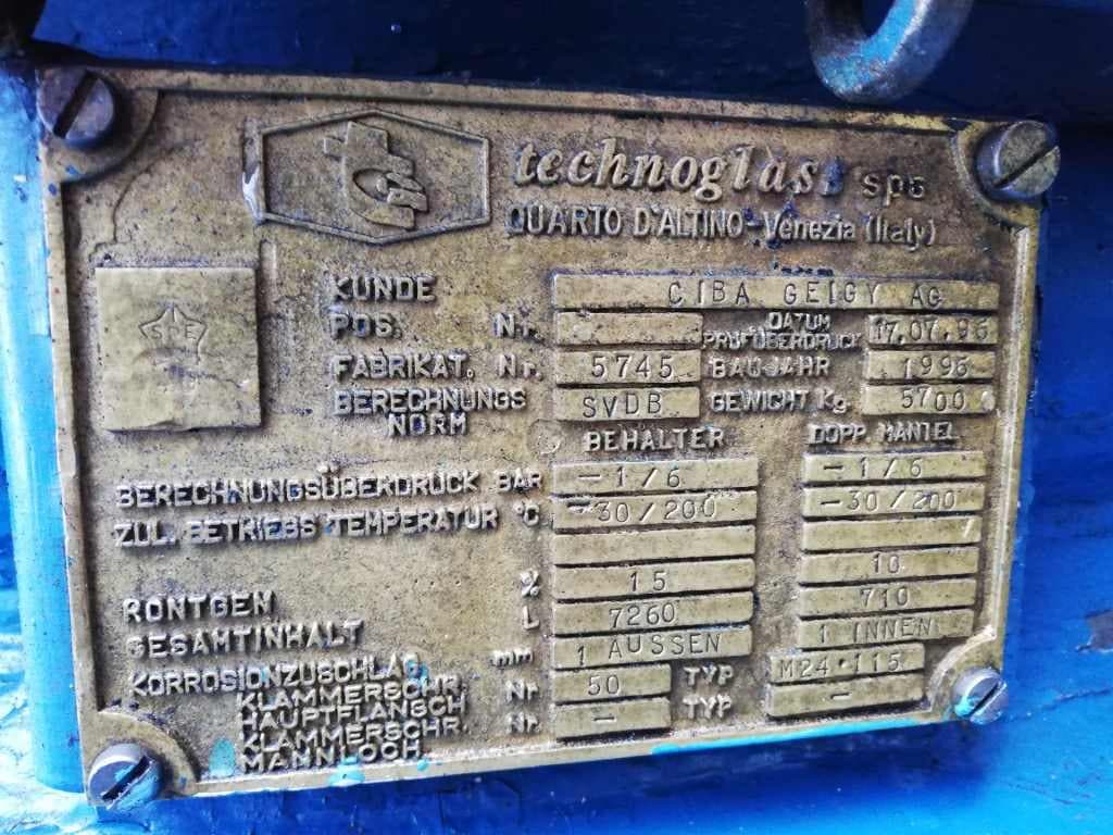 Technoglass / Tycon Italy 7260 ltr - Стеклянный реактор - image 12